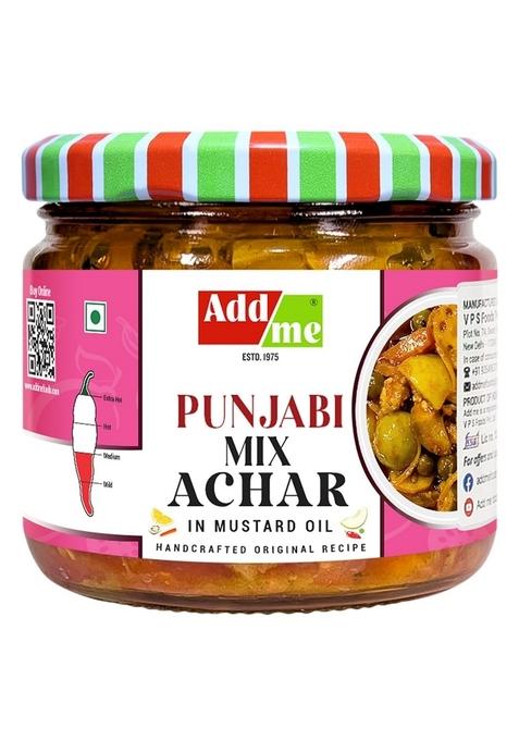 Add Me Homemade Authentic Punjabi Mix Achar 300Grm | Traditional Spicy Ghar Ka Bana Achhar Masaledar Tasty Flavours Mixed Pickles Handmade Indian Pickle