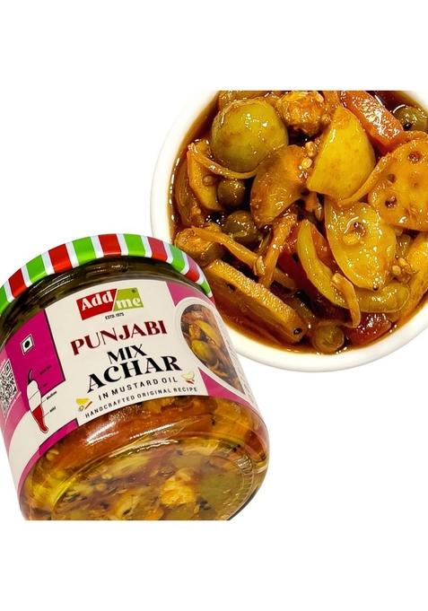 Add Me Homemade Authentic Punjabi Mix Achar 300Grm | Traditional Spicy Ghar Ka Bana Achhar Masaledar Tasty Flavours Mixed Pickles Handmade Indian Pickle