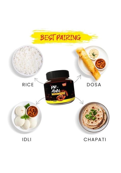 Pickle Fresh Spicy Prawn – Buy 500G And Get Free | No Preservatives Added Pack Of 4 250G Each