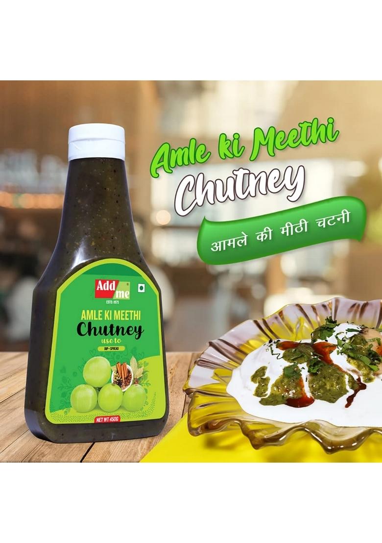 Add Me Home Made Aamle Ki Meethi Chutney 450Gm Sweet Amla Pickle Without Oil 450 G | Pure Vegetarian