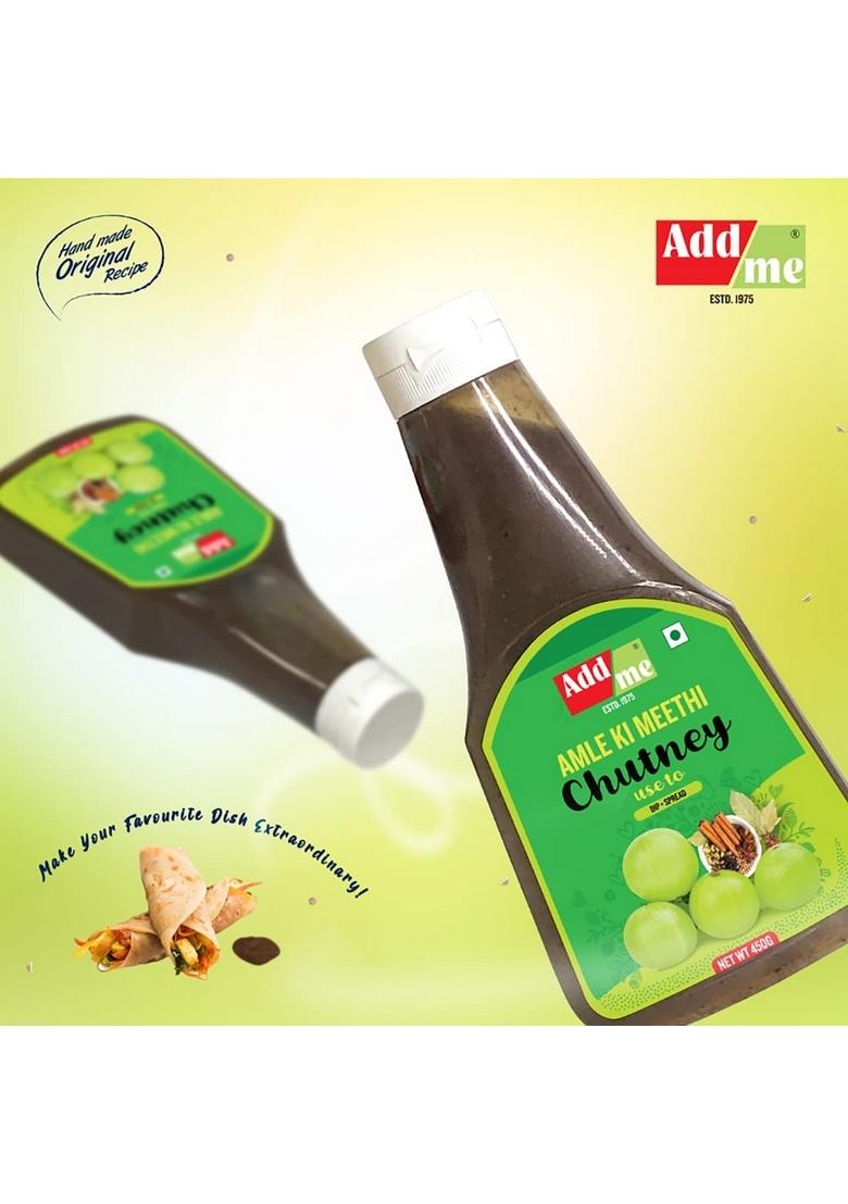 Add Me Home Made Aamle Ki Meethi Chutney 450Gm Sweet Amla Pickle Without Oil 450 G | Pure Vegetarian