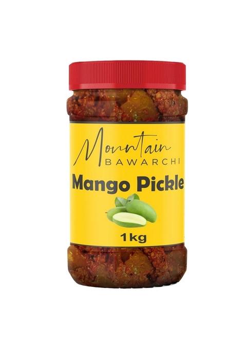 Mountain Bawarchi Mango Pickles | Homemade Pickle In Fresh Form Spicy Tangy Aam Ka Achaar 1Kg