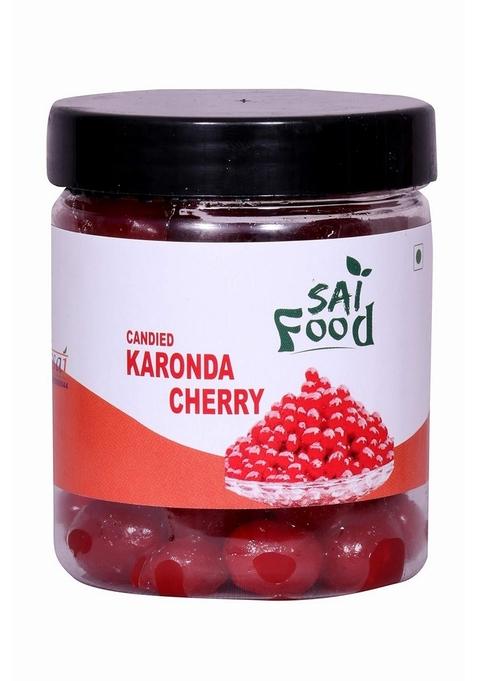 Sai Food Mother Made Organic Candy Cherry Karonda Fruite' Murabba With Almond Ingredient Fenugreek Muskmelon Seeds Red Clove Elam Crystals Cardamom Elichie Palm 250Gm