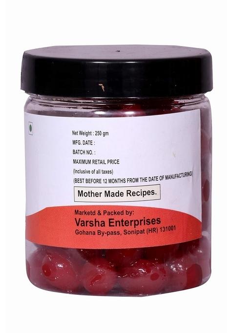 Sai Food Mother Made Organic Candy Cherry Karonda Fruite' Murabba With Almond Ingredient Fenugreek Muskmelon Seeds Red Clove Elam Crystals Cardamom Elichie Palm 250Gm
