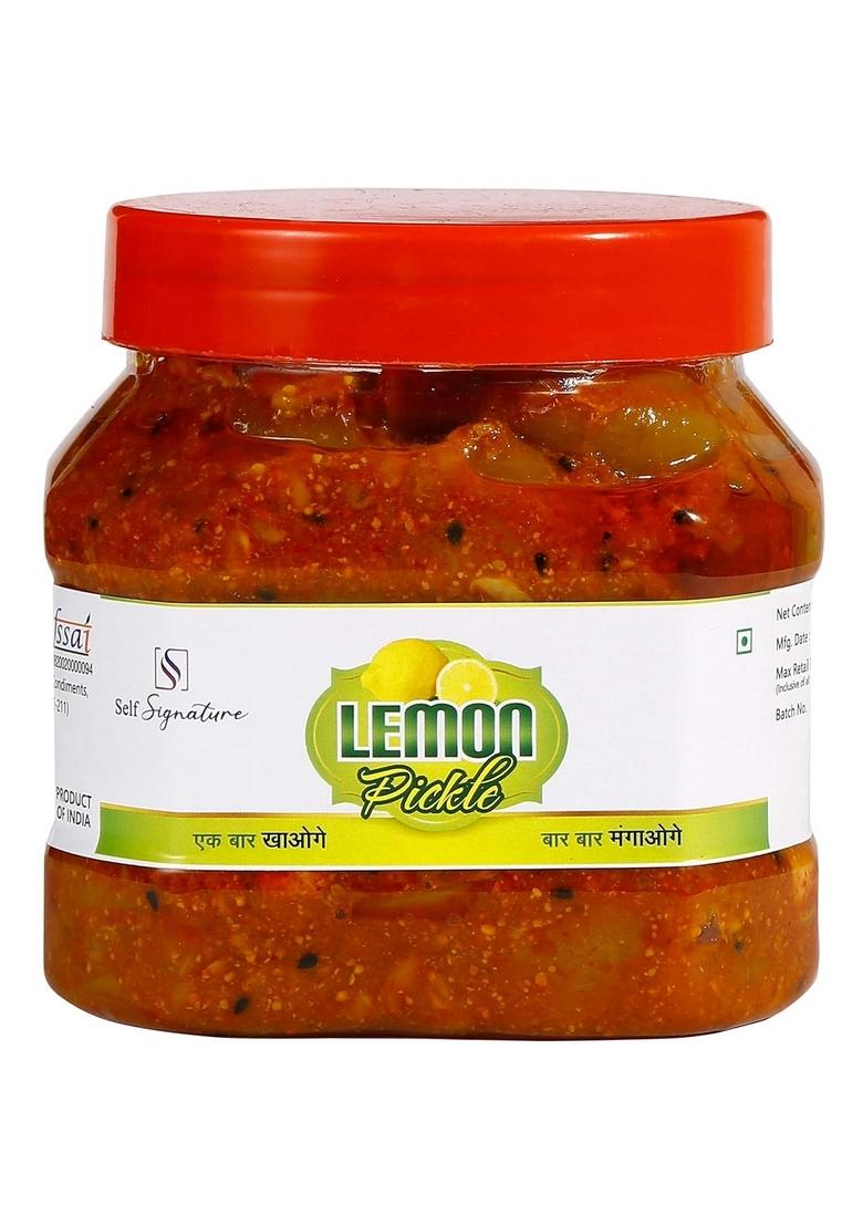 Self Signature Khatta Lemon Pickle Nimbu Ka Achaar 500 Gm