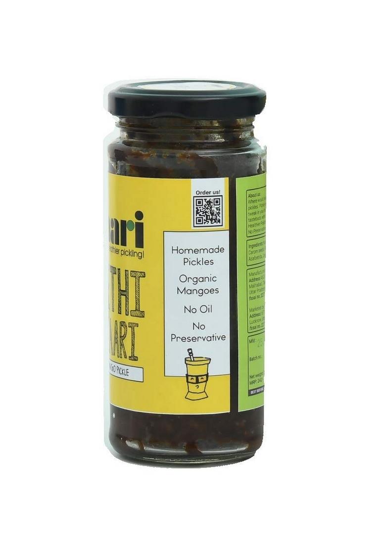 The Achaari Meethi 100 No Oil Preservative Homemade Sweet Mango Pickle 250 Grams