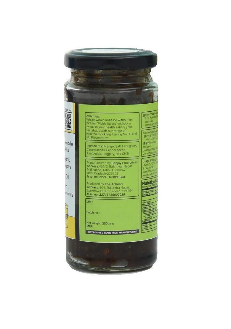 The Achaari Meethi 100 No Oil Preservative Homemade Sweet Mango Pickle 250 Grams