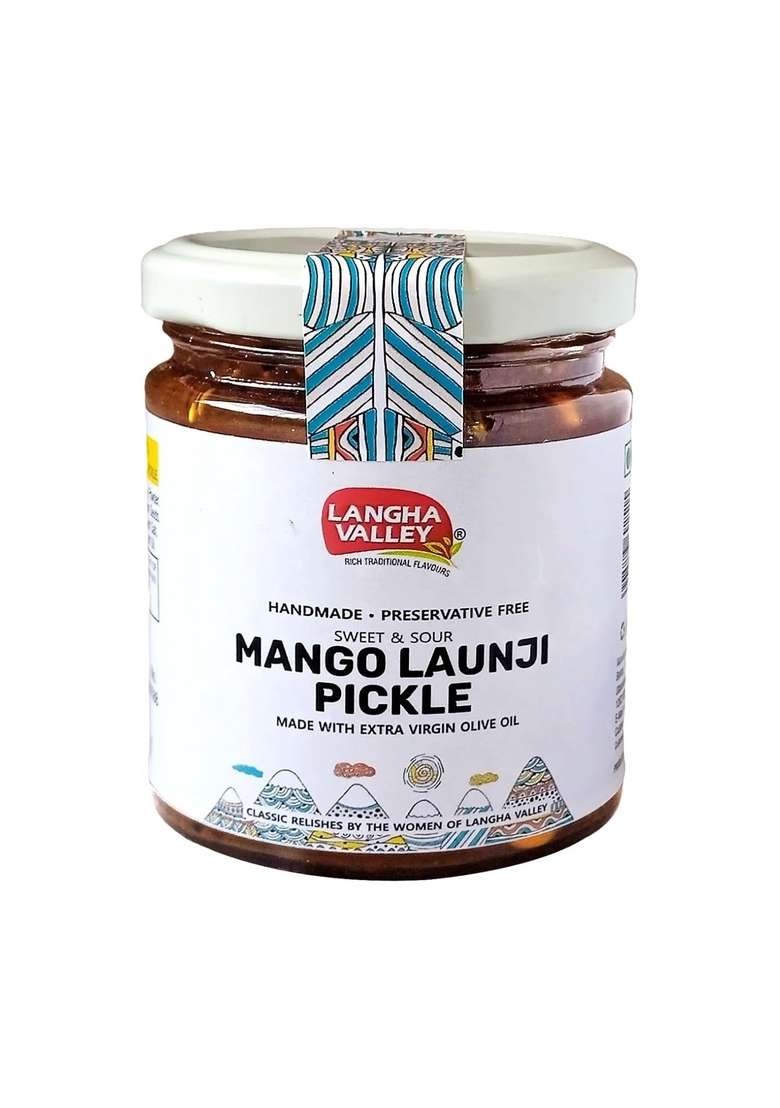 Langha Valley Homemade Sweet And Spicy Mango Chutney Launji | Made With Dry Fruits Shakkar Cold Pressed Organic Mustard Oil Preservative Free 220 Grams - Indya