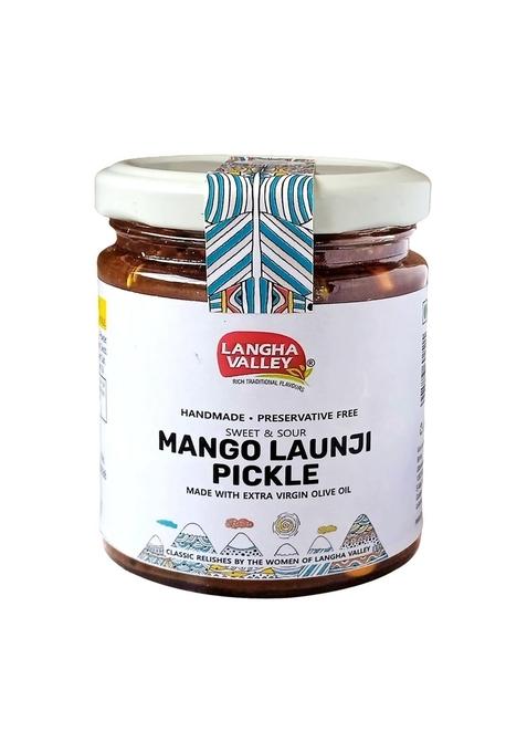 Langha Valley Homemade Sweet And Spicy Mango Chutney Launji | Made With Dry Fruits Shakkar Cold Pressed Organic Mustard Oil Preservative Free 220 Grams