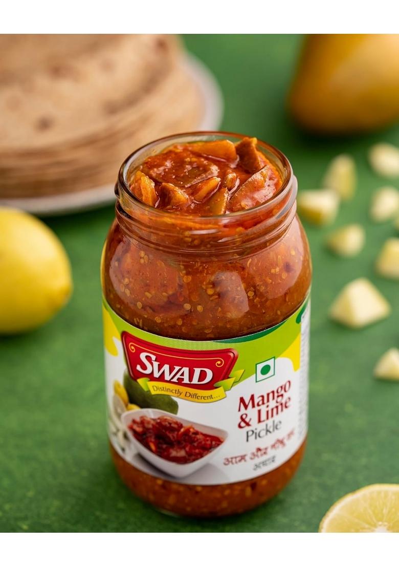 Swad Distinctly Different Delicious Lime Chilli Pickle 400 Gm Nimbu Ka Achar