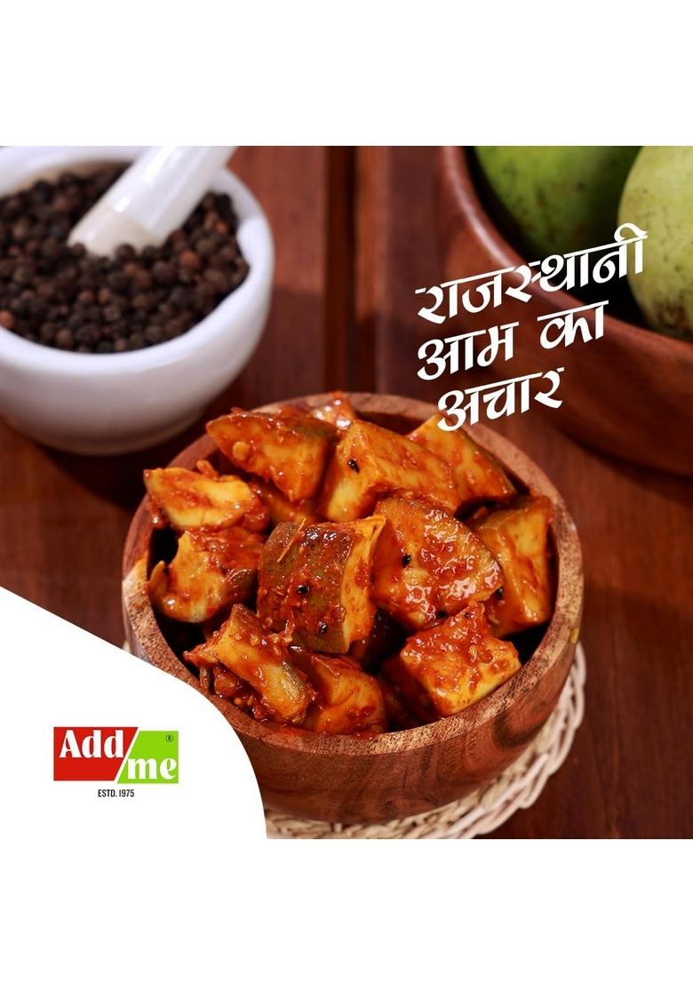 Add Me Rajasthani Masala Aam Ka Achar 500Gm Mango Pickle 500G Homemade Keri Pickles | Authentic Indian Flavor Tangy Spicy Perfect F Or Rice Roti