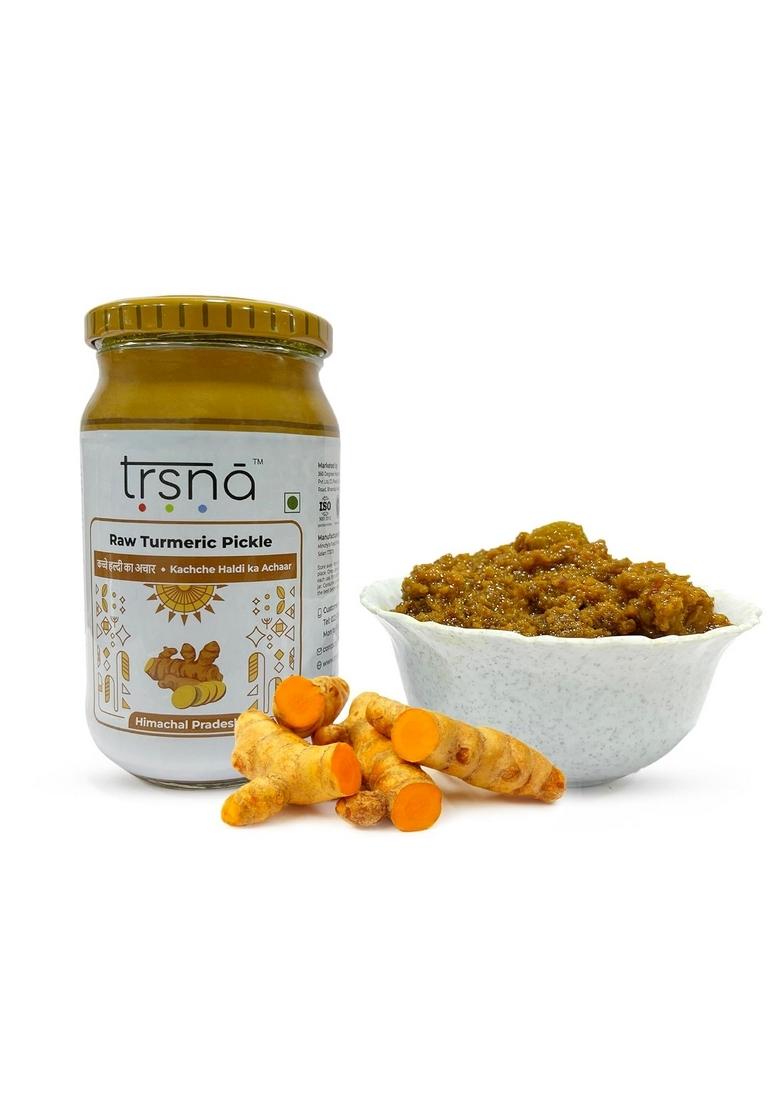 Trsna Raw Turmeric Pickle 400 Grams | Traditionally Made Kachche Haldi Ka Achaar Handpicked Sun Dried Spices Authentic Himachali Techniques Premium Gourmet In Himachal Pradesh