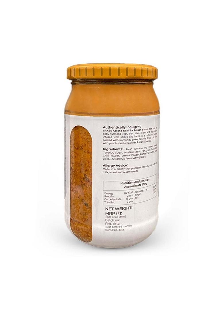 Trsna Raw Turmeric Pickle 400 Grams | Traditionally Made Kachche Haldi Ka Achaar Handpicked Sun Dried Spices Authentic Himachali Techniques Premium Gourmet In Himachal Pradesh