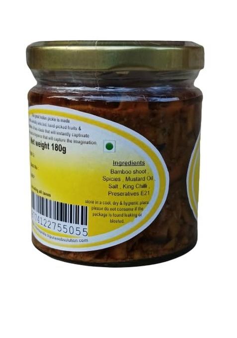 Moms Pickle Homemade Bamboo Shoot With King Chilli Bhut Jolokia 180G