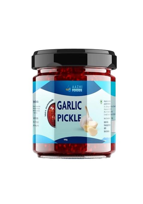 Aazhi Foods Garlic Pickle 100G | Spicy Aromatic Pickled Traditional Taste