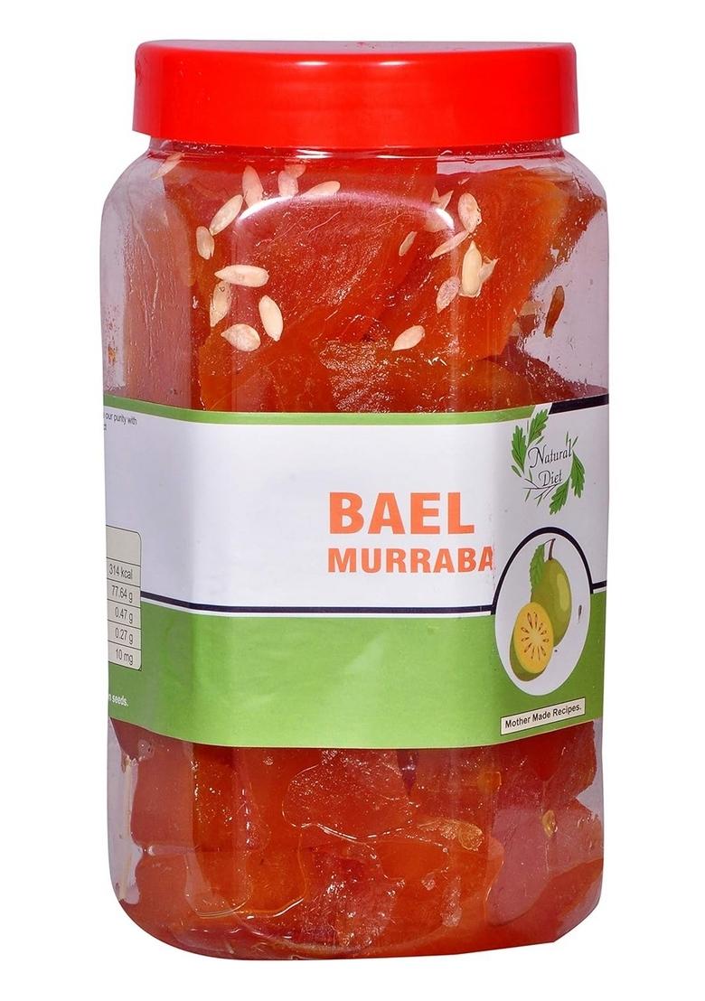 Natural Diet Organic Mother Made Sweet Bael Murabba Pieces 1Kg We Serve You Eat No Artificial Colors Flavors
