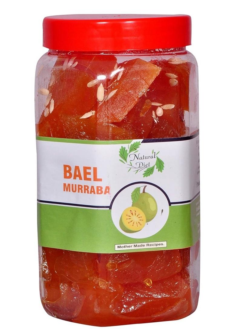 Natural Diet Organic Mother Made Sweet Bael Murabba Pieces 1Kg We Serve You Eat No Artificial Colors Flavors