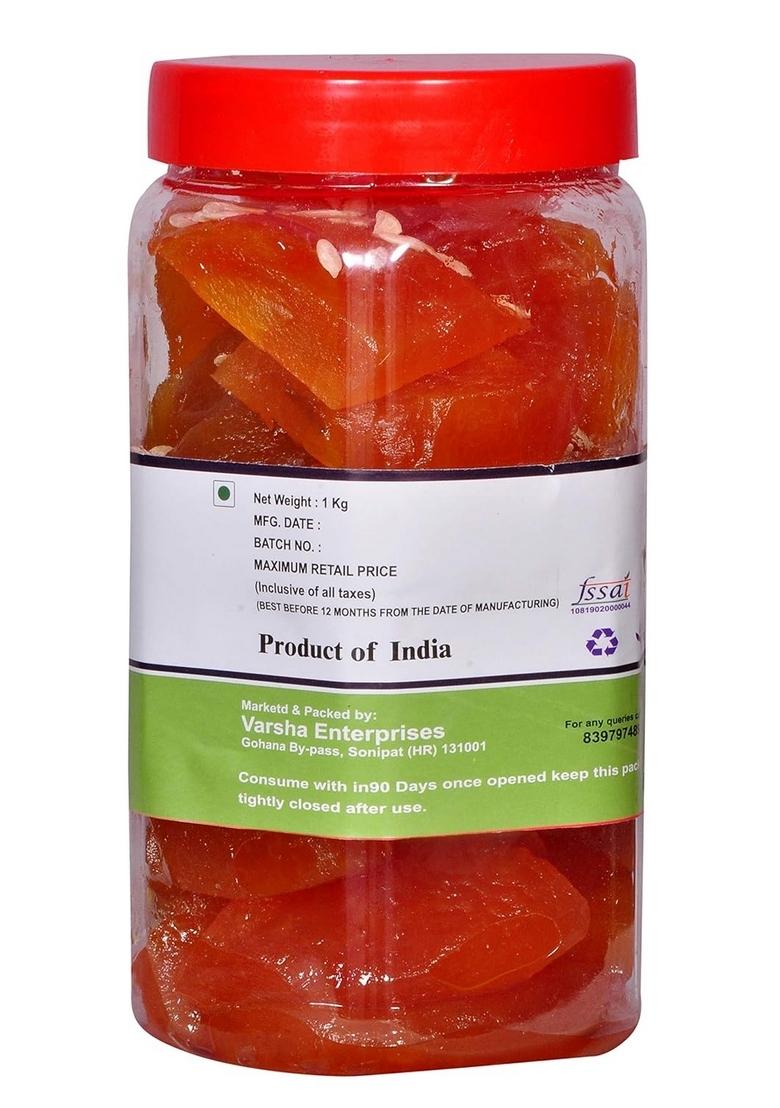 Natural Diet Organic Mother Made Sweet Bael Murabba Pieces 1Kg We Serve You Eat No Artificial Colors Flavors