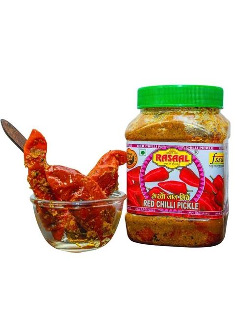 Rasaal Red Stuffed Chilli Pickle 860G | Bharwa Lal Mirch Achar In Mustard Oil Homemade Banarasi With Fresh Jar Organic Mirchi Ka Aachar Natural Masala No Artificial Preservatives Sarso 860Gram