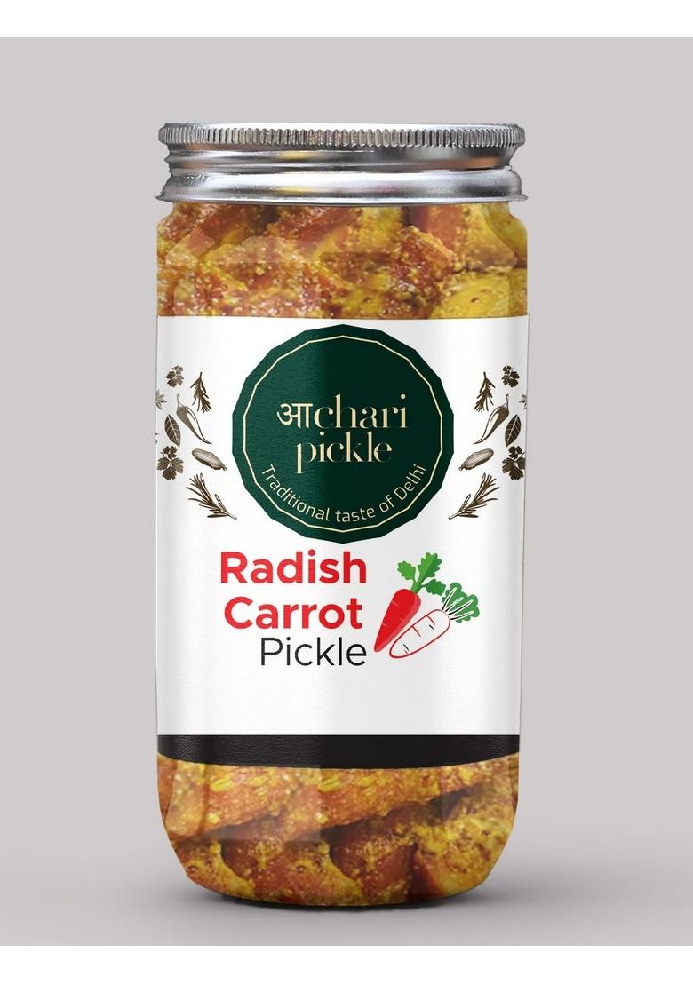 Achari Pickles Carrot Radish Pickle Home Made Gajar Mooli Ka Achar 400 Gm I Taste Bhi Health Homemade Organic