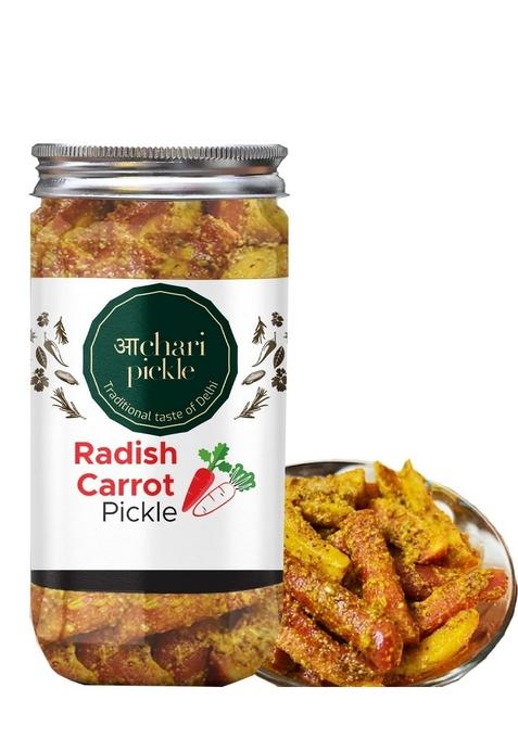 Achari Pickles Carrot Radish Pickle Home Made Gajar Mooli Ka Achar 400 Gm I Taste Bhi Health Homemade Organic