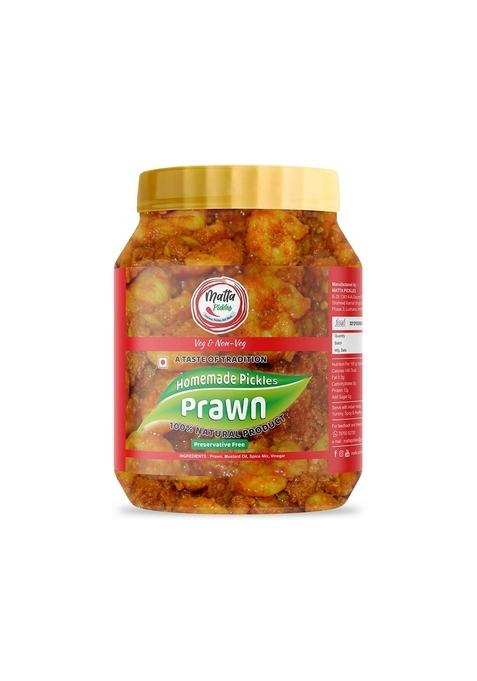 Matta Pickles Authentic Punjabi Style Prawn Pickle 425 Grams | Export Quality| Chemeen Pickle|Jheenga Achaar|Non Veg |Hot Spicy Home Made