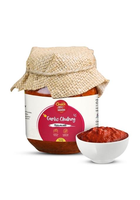 Chakh Kar Dekho Garlic Chotney 200 Gm | Authentic Indian Taste Traditional Homemade Lehsun Ki Chutney Natural Ingredients Rich Flavor Perfect For Meals Snacks Roti