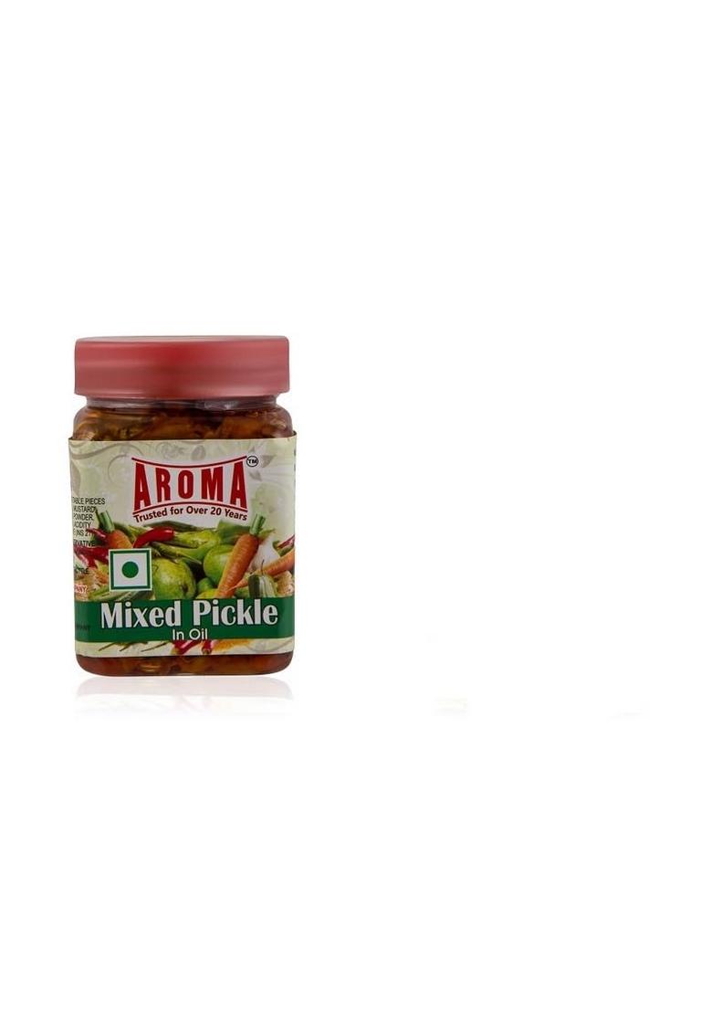 Aroma | Mixed Pickle 400G |Mango Carrot Lemon Chilli Low Oil Tangy Salty Traditional Recipe