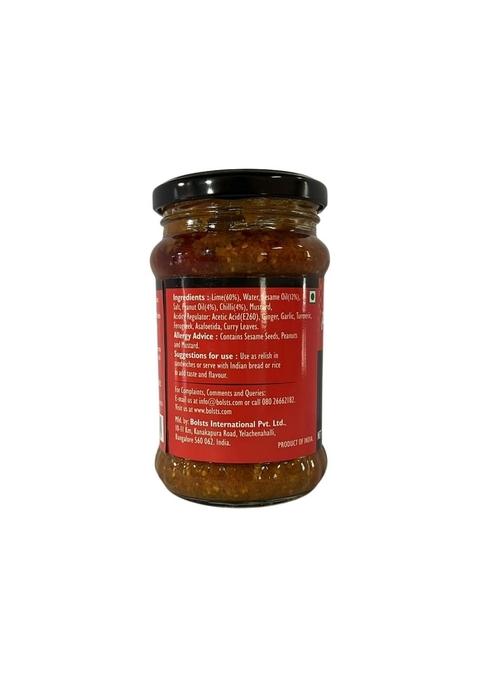 Bolst'S Lime Achar Zesty Lemon Pickle Ready To Eat Foods Made With Farm Fresh Lemons Homemade Taste 100 Natural Ingredients 280G
