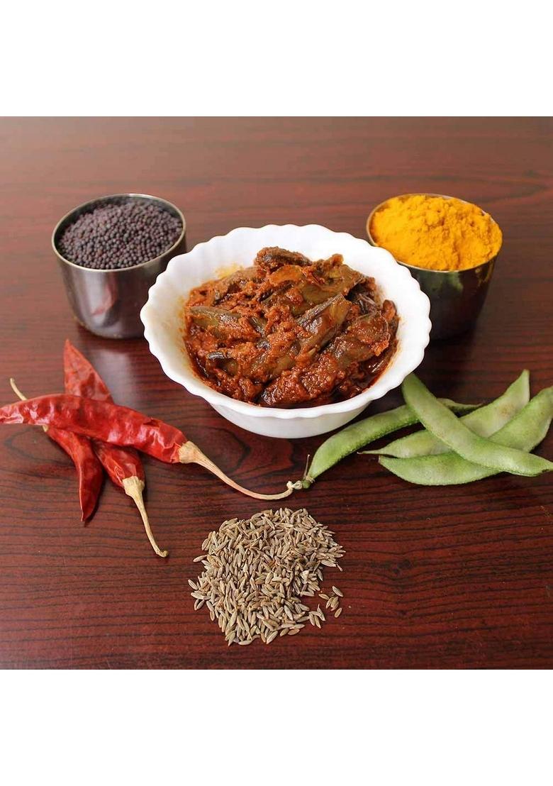 Sitara Foods Broad Beans Pickle Chikkudukaya Andhra Style Home Made 1000 Grams Pack