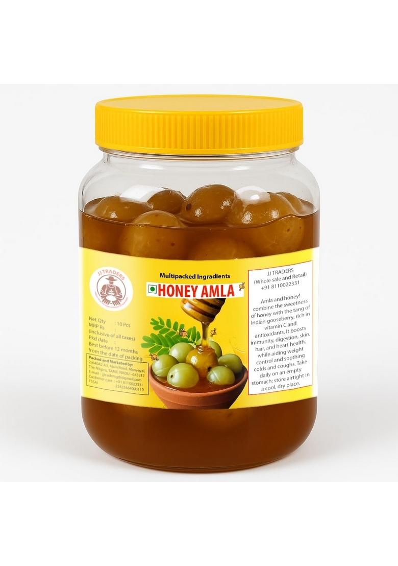 Jj Traders Honey Amla Premium Indian Gooseberry In Pure Natural Immunity Booster 10 Pieces Pack Rich Vitamin C And Antioxidants