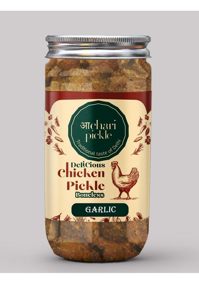 Achari Pickle Homemade Garlic Boneless Chicken 400 Gm Non Veg Ka Achar Mutton