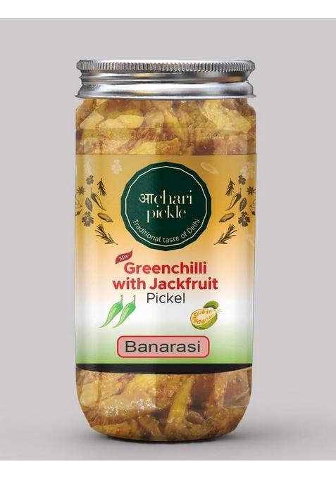 Achari Pickles Greenchilli With Jackfruit Mix Pickle Banarasi 400 Gm Ghar Ka Achar