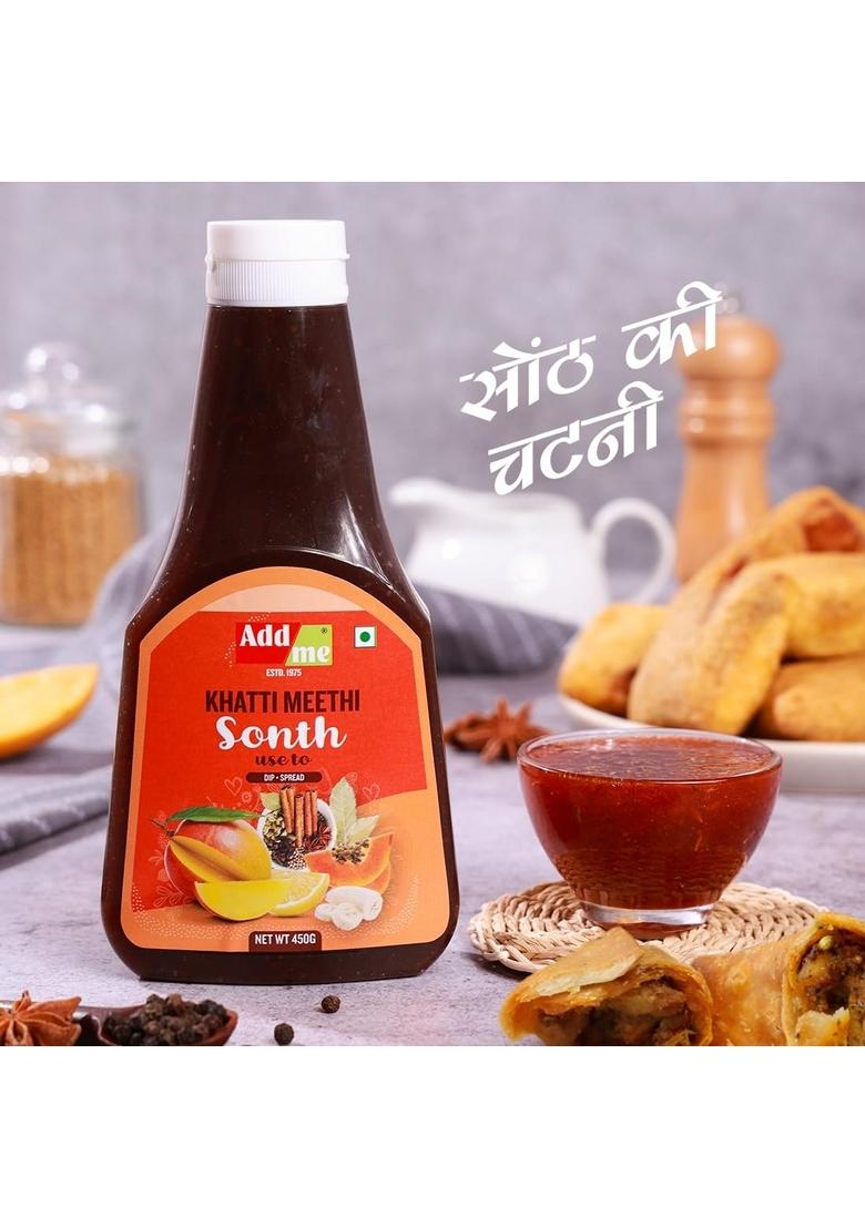Add Me Addme Homemade Indian Chutney Sauce Combo Packs Sonth Chatni 450G Pudina Dip 390Gr Mango Methi Dana Pickle 390G Mixed Classic Sauces And Dips | Authentic Traditional Sweet Tangy Spicy Delicious Rich Flavor Perfect For Snacks