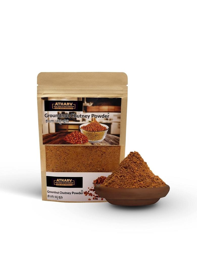 Atharv Home Made Products Combo Chutney Powder I Groundnut Gurellu Flax Seed Curry Leaves Fried Gram 100 Handmade Organic Authentic Taste Pack Of 5 1000