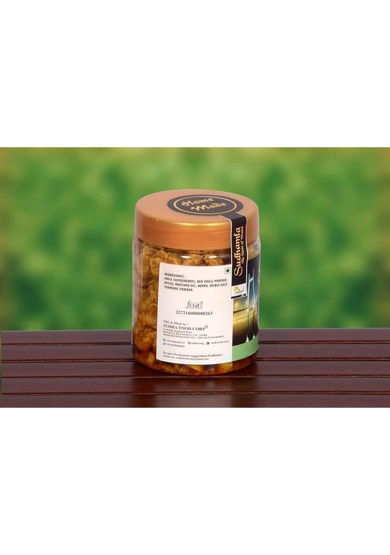 Sudhamla Amla Gooseberry Pickle Without Garlic | Sourced From Pratapgarh Homemade Handmade Pickles Tangy Taste Less Oil No Added Sugar 15 Days Sun Dried 200 Gms