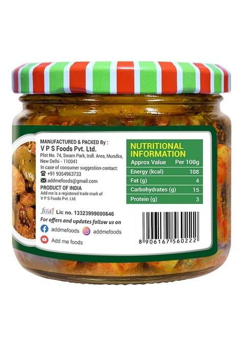 Add Me North Indian Homemade Dry Mango Pickle Very Less Oil Sukha Aam Ka Achar 300Gm Glass Jar