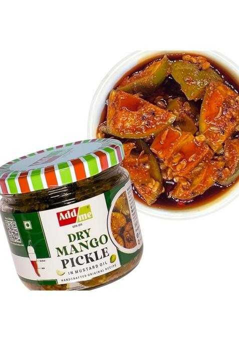 Add Me North Indian Homemade Dry Mango Pickle Very Less Oil Sukha Aam Ka Achar 300Gm Glass Jar