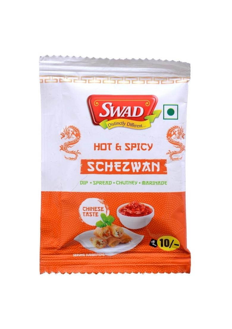 Swad Hot Spicy Schezwan 40G Pack Of 50 | Dip Spread Chutney Marinate