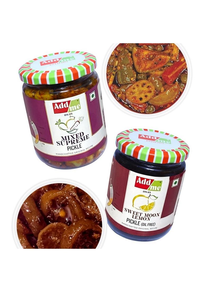 Add Me 4 In 1 Rajasthani Pickle Combo Dry Mango Pickles 500G Aam Ka Achar Mixed 500 G Mix Lemon Sweet And Sour 600 Green Chili Mirch 2 Kg