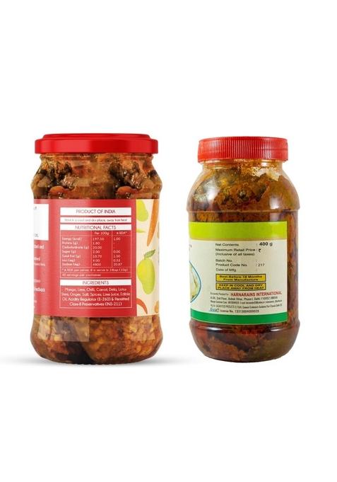 Harnarains International Mixed Pickle Carrot Cauliflower Turnip 400 Gm Pack Of 2