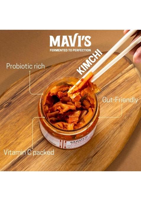 Mavi'S Kimchi Combo | Vegan Radish Artisanal Probiotic Pickle 100 Natural Organic No Preservatives Artificial Flavour Or Colour Pack Of 2