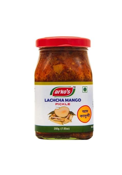 Arkos Homemade Laccha Mango Pickle Aam Kasundi 200G Indian Traditional Hot Tangy Sour Spicy Kasudi With 100 Natural Ingredients Nostalgia Māmpaḻam Yah Sarason Hai Āma Māmiḍi Is The Bengali Variety Of Mustard Sauce It'S Pungent Flavor Makes It Unique And Q