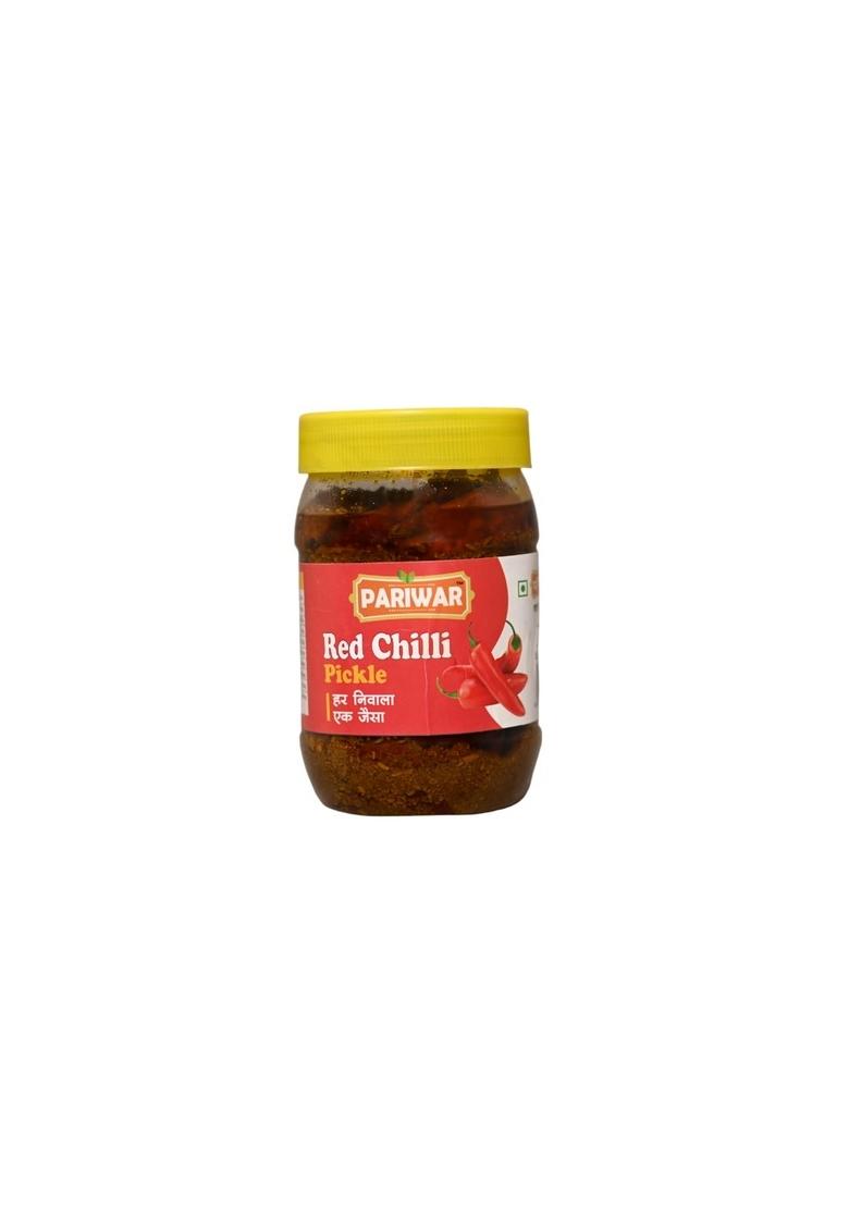 Pariwar Red Chilli Pickle | Tangy Spiced Pieces For Rotis Parathas Rice Meals Thalis Lunch Boxes Snacks Home Dining Traditional Indian Achar 500Gm