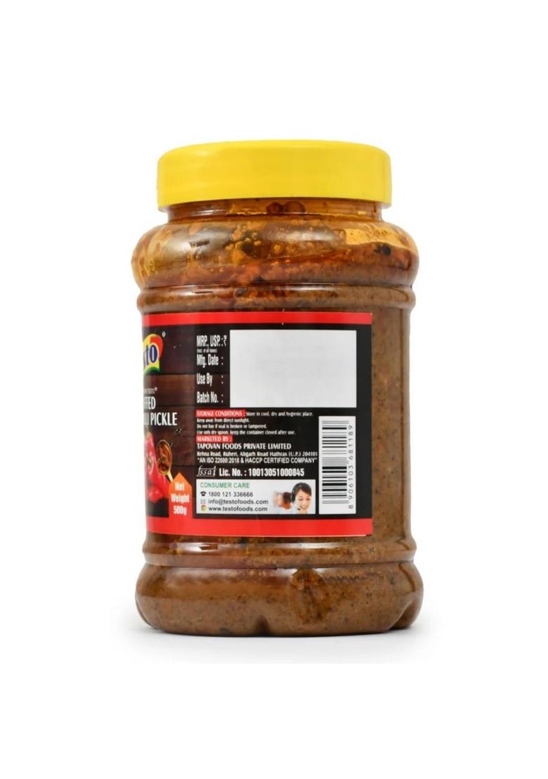 Testo Red Chilli Stuffed Pickle 500G