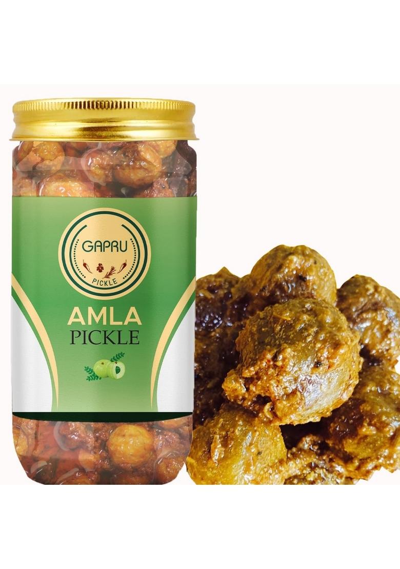 Gapru Pickle Amla Homemade Fresh Gooseberry Ka Aachar 400G | Organic North Indian Healthy Traditional Home Made Achaar