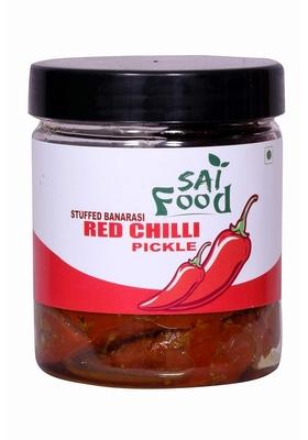 Sai Food Homemade Organic Herbal Masala Stuffed Banarasi Red Chilli Pickle Lal Mirchi Ka Achar 250Gm You Are Being Served Mothers Love