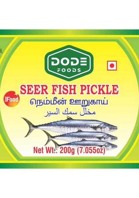 Dode Foods Seer Fish Pickle | Authentic South Indian Seafood Spicy Tangy Flavor Traditional Homemade Style Ready To Eat Non Veg Net Wt 200G 7 05 Oz