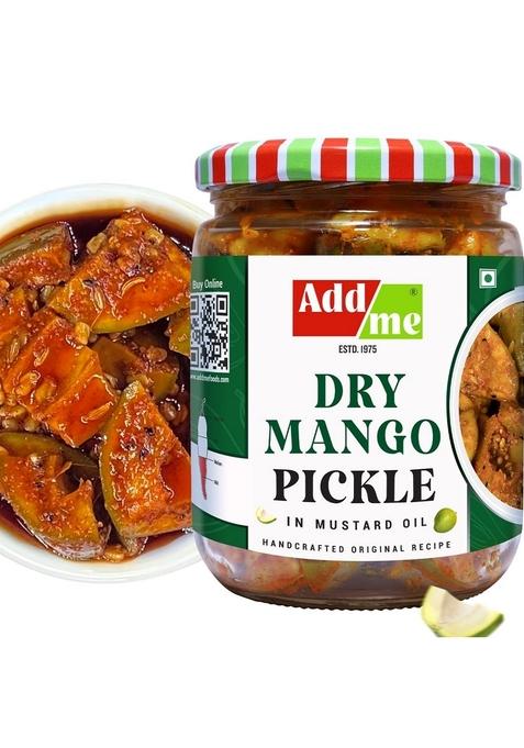 Add Me Dry Rajsathani Masala Aam Ka Achar Less Oil 500Gm Sukha Mango Pickle 500G Pickles Glass Jar | Tangy Spicy Indian Made With Natural Ingredients Preservative Free Perfect For Snacks Meals