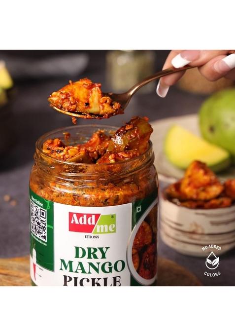 Add Me Dry Rajsathani Masala Aam Ka Achar Less Oil 500Gm Sukha Mango Pickle 500G Pickles Glass Jar | Tangy Spicy Indian Made With Natural Ingredients Preservative Free Perfect For Snacks Meals